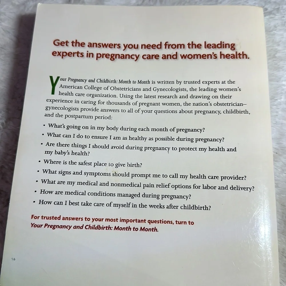 Your Pregnancy and Childbirth: Month to Month, Sixth Edition - VERY GOOD - Picture 9 of 10